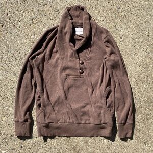 Banana Republic brown sweater womens coquette buttons pullover